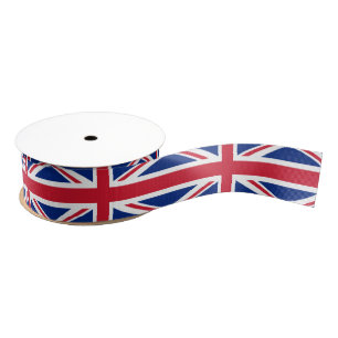 British Flag & United Kingdom travel holiday/sport Grosgrain Ribbon