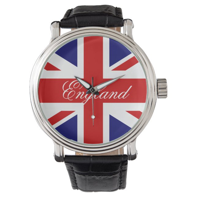 British flag wrist watch (Front)