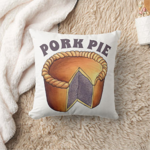 British Food Pork Pie Savoury Pastry UK Cuisine Cushion
