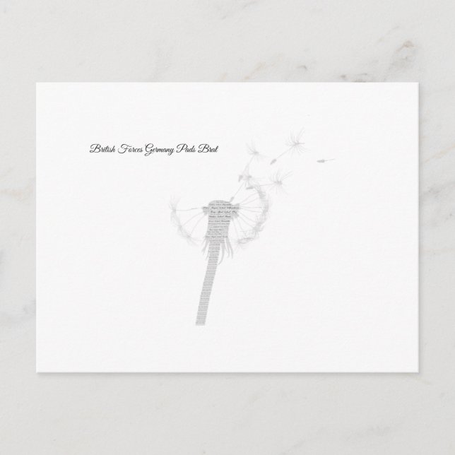 British Forces Germany Pads Brat Postcard (Front)