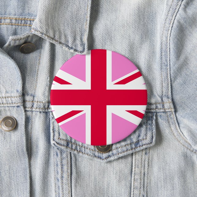 British Gay Pride Flag 10 Cm Round Badge (In Situ)