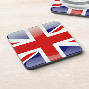 British glossy flag coaster