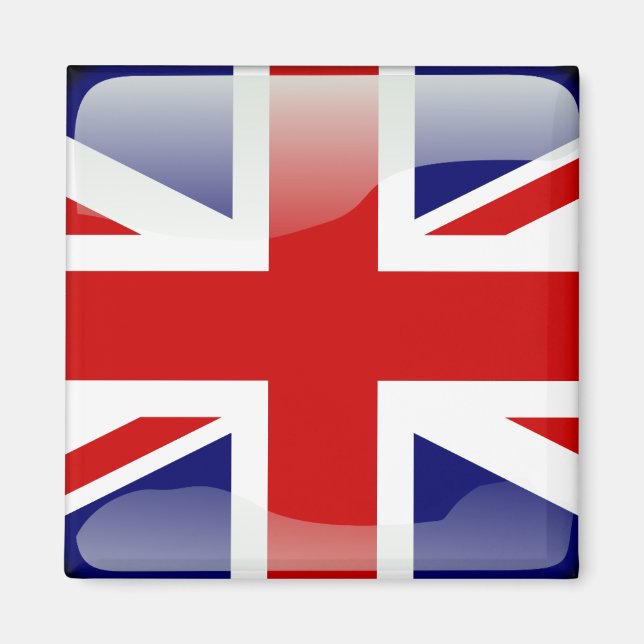 British glossy flag magnet (Front)