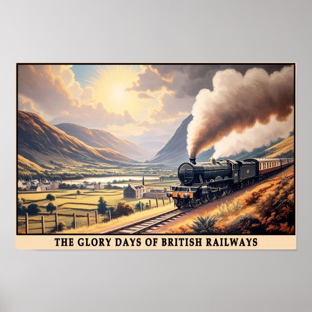 British Golden Age of Steam Travel Poster (Front)
