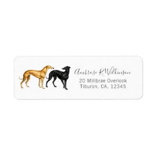 British Greyhound Dogs Waterloo Cup 1877 Fine Art Return Address Label