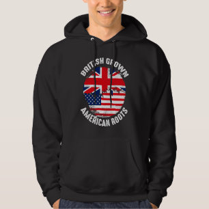 British Grown American Roots Vintage Flags for Men Hoodie