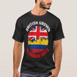 British Grown Colombian Roots Vintage Flags for Me T-Shirt