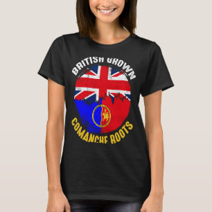 British Grown Comanche Roots Vintage Flags for Men T-Shirt