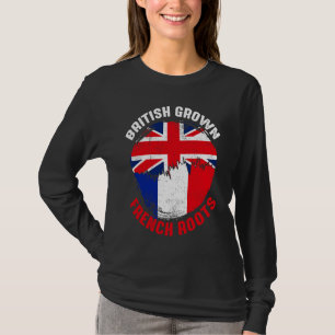 British Grown French Roots Vintage Flags for Men W T-Shirt