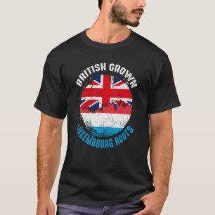 British Grown Luxembourg Roots Vintage Flags for M T-Shirt