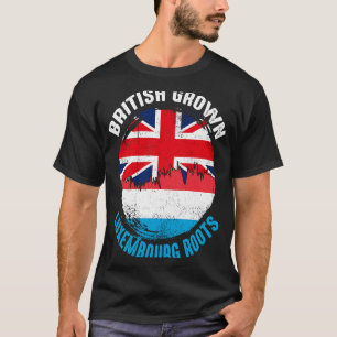 British Grown Luxembourg Roots Vintage Flags for M T-Shirt