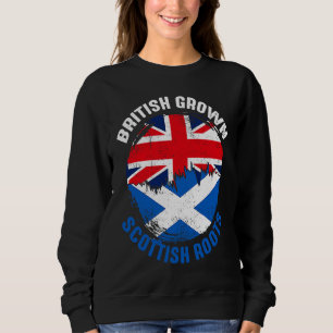 British Grown Scottish Roots Vintage Flags for Men Sweatshirt