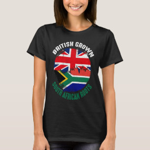 British Grown South African Roots Vintage Flags T-Shirt
