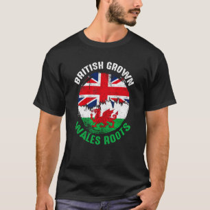 British Grown Wales Roots Vintage Flags for Men Wo T-Shirt