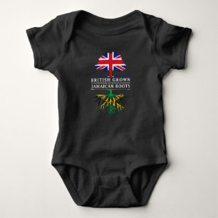 British Grown with Jamaican Roots Jamaica Design Baby Bodysuit