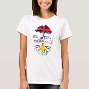 British Grown With Kurdish Roots - Kurdistan And U T-Shirt