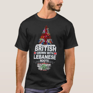 British Grown With Lebanese Roots Gift for Lebanes T-Shirt