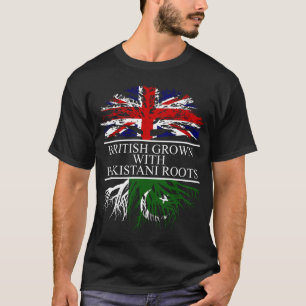 British grown with pakistani roots pakistan flag T-Shirt