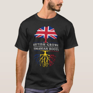 British Grown with Romanian Roots   Romania Design T-Shirt