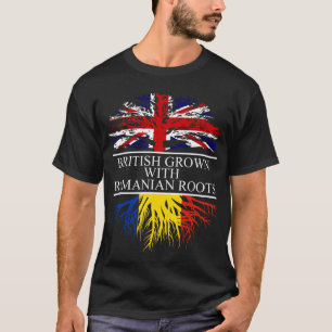 British grown with romanian roots romania flag T-Shirt