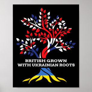 British Grown With Ukrainian Roots Ukraine English Poster