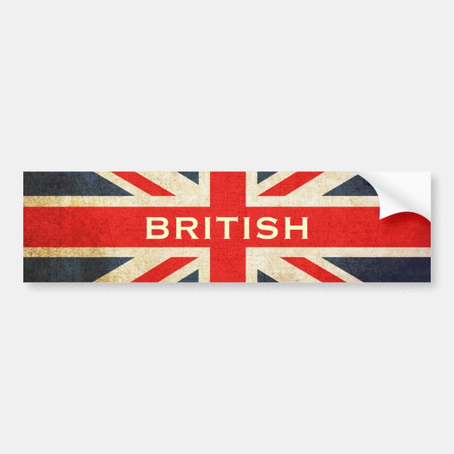 British Grunge Union Jack Bumper Sticker (Front)