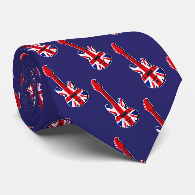 British Guitar Player Tie (Rolled)