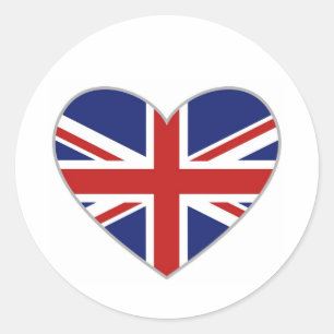 British Heart Classic Round Sticker