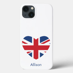 British Heart - Union Jack Flag - Personalised iPhone 13 Case