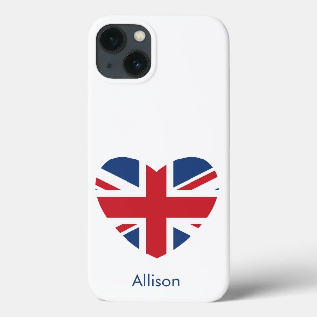 British Heart - Union Jack Flag - Personalised Case-Mate iPhone Case (Back)