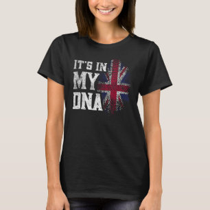 British Heritage Roots Britain Flag DNA Vintage So T-Shirt