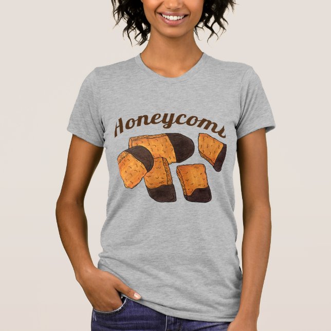 British Honeycomb Sponge Cinder Toffee Candy Sweet T-Shirt (Front)