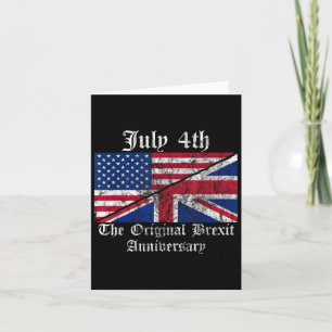 British Humour 4th Of July Pun Joke Quote Card