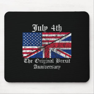 British Humour 4th Of July Pun Joke Quote  Mouse Pad