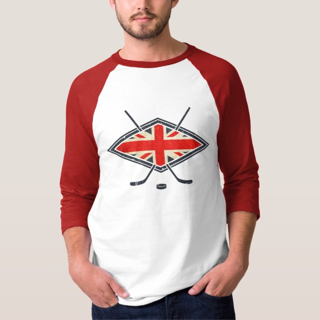 British Ice Hockey Flag T-Shirt (Front)