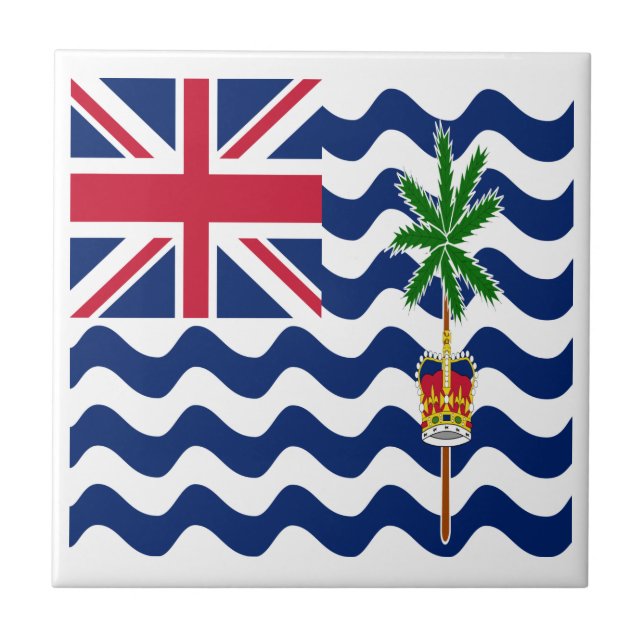 British Indian Ocean Territory Flag Ceramic Tile (Front)