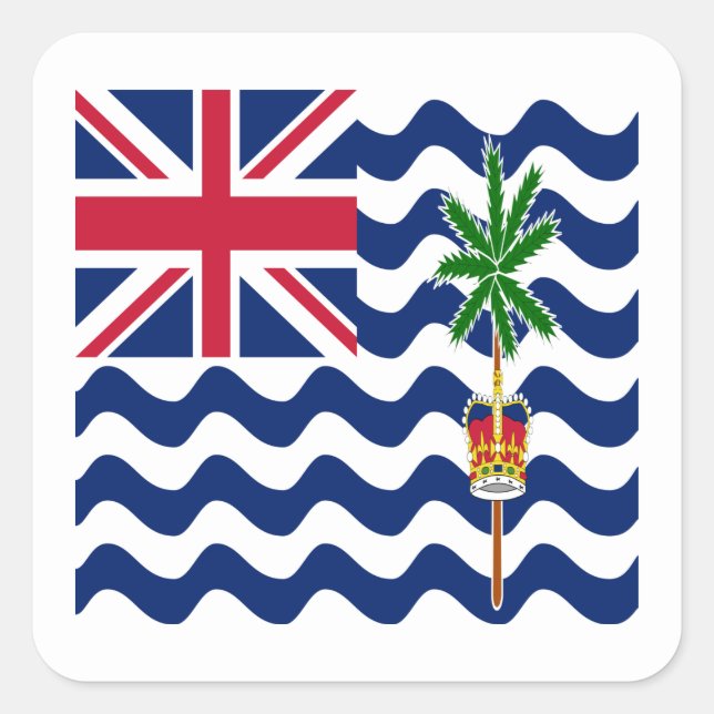 British Indian Ocean Territory Flag Square Sticker (Front)