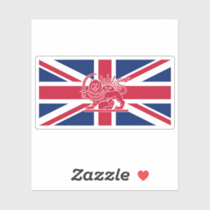 British–Iranian Heritage Flag Lion and Sun Meets