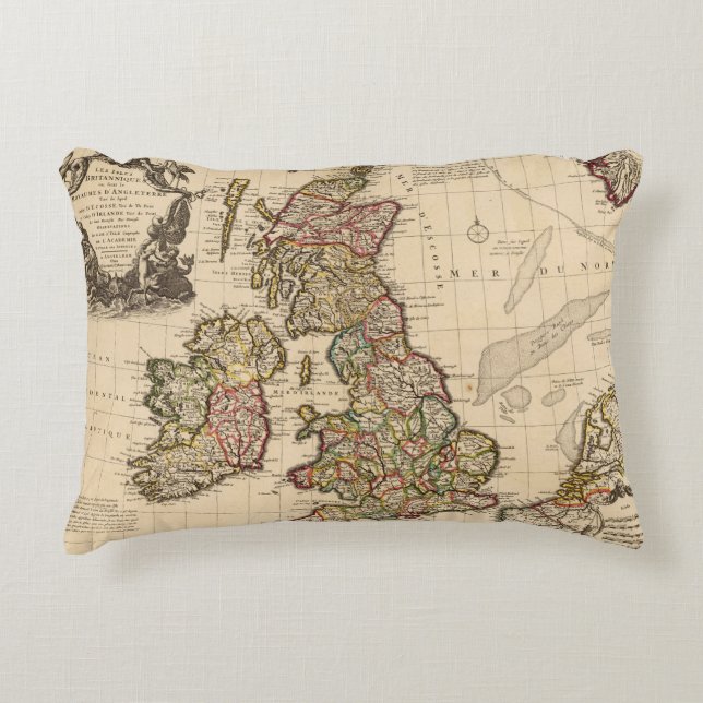 British Islands, England, Ireland Decorative Cushion (Front)