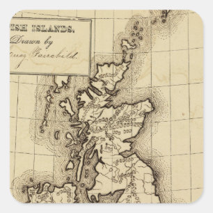 British Islands Square Sticker