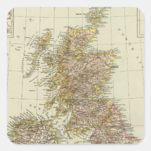 British Isles 10 Square Sticker