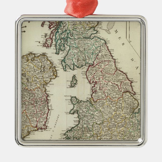 British Isles 4 Metal Ornament (Front)