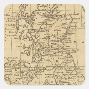 British Isles 5 Square Sticker
