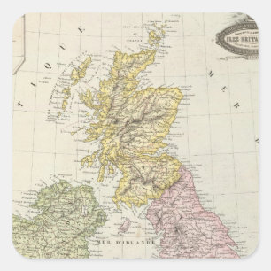 British Isles 6 Square Sticker