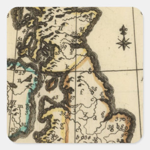 British Isles 7 Square Sticker