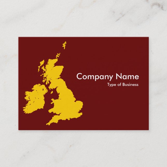 British Isles - Amber and Dark Maroon (660000) Business Card (Front)