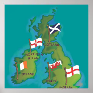 British Isles and Ireland Poster