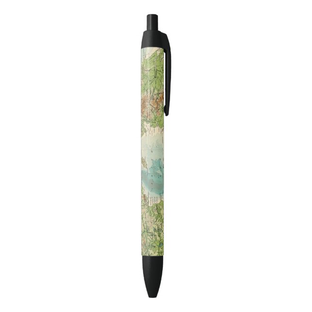 British Isles bathyorographical map Black Ink Pen (Bottom (Vertical))