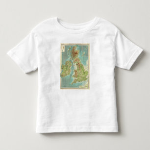 British Isles bathyorographical map Toddler T-Shirt