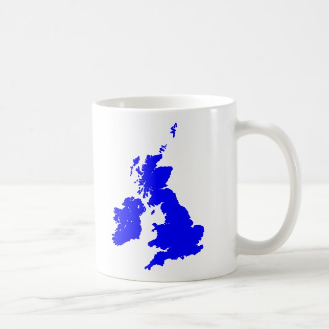 British Isles - Blue Coffee Mug (Right)